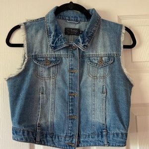 Denim Button down Vest